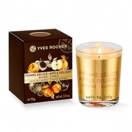 Свещ парфюмирана Захаросана Ябълка Yves Rocher Apple Delight Candle Свещ парфюмирана Захаросана Ябълка Yves Rocher Apple Delight Candle