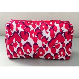Козметичен несесер Estee Lauder Pink and purple leopard print cosmetic bag Козметичен несесер Estee Lauder Pink and purple leopard print cosmetic bag