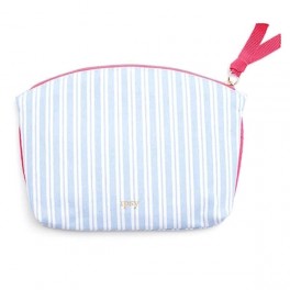 Ipsy Blue White Pinstripe Pink Inter Makeup Bag Ipsy Blue White Pinstripe Pink Inter Makeup Bag