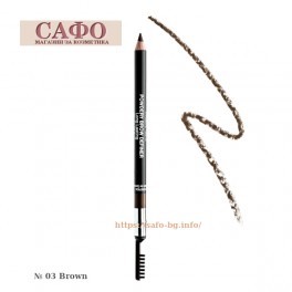 Молив за вежди № 03 Brown Radiant Powdery Brow Definer Eyebrow Pencil