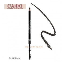 Молив за вежди № 06 Black Radiant Powdery Brow Definer Eyebrow Pencil