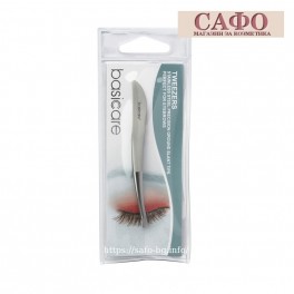 Пинсета B-Max 11814 Basicare Tweezer Stainless Steel Precision Ground Slant Tips Perfect For Eyebrows