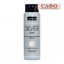  Шампоан против жълти оттенъци за руса коса Lorvenn Silver Pure Shampoo