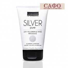 Маска за коса с анти жълт ефект Lorvenn Silver Pure Anti-Yellowing & Shine Masque 