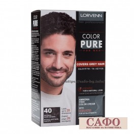 Боя за коса за мъже без амоняк Lorvenn Color Pure For Men 