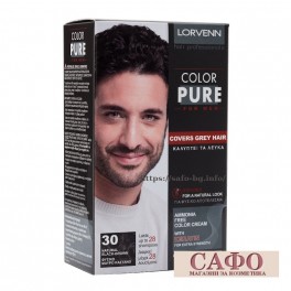 Боя за коса за мъже без амоняк Lorvenn Color Pure For Men 
