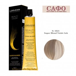 Боя за коса Лорвен Lorvenn Hair Professionals Beauty Color № 1021 Super Blond Violet Ash 