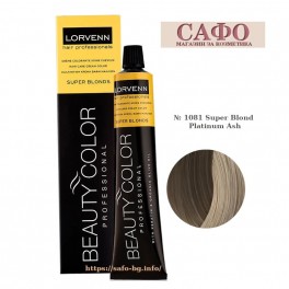 Боя за коса № 1081 Super Blond Platinum Ash Lorvenn Permanent Hair Color Beauty Color Super Blonds Боя за коса № 1081 Super Blond Platinum Ash Lorvenn Permanent Hair Color Beauty Color Super Blonds