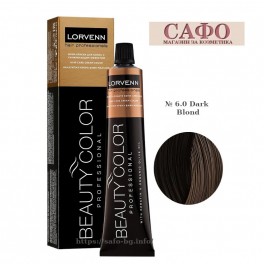 Боя за коса № 6.0 Dark Blond Lorvenn Permanent Hair Color Beauty Color Naturals