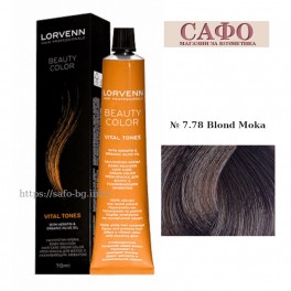 Боя за коса № 7.78 Blond Moka Lorvenn Permanent Hair Color Beauty Color Боя за коса № 7.78 Blond Moka Lorvenn Permanent Hair Color Beauty Color