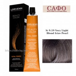 Боя за коса № 9.19 Very Light Blond Irize Pearl Lorvenn Permanent Hair Color Beauty Color Боя за коса № 9.19 Very Light Blond Irize Pearl Lorvenn Permanent Hair Color Beauty Color