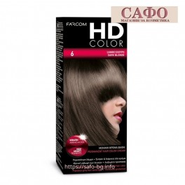  Боя за коса № 6 Тъмно Русо Farcom HD Color Dark blonde