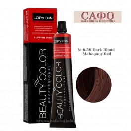 Боя за коса Лорвен Lorvenn Hair Professionals Beauty Color № 6.56 Dark Blond Mahogany Red Боя за коса Лорвен Lorvenn Hair Professionals Beauty Color № 6.56 Dark Blond Mahogany Red