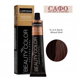 Боя за коса № 6.6 Dark Blond Red Lorvenn Permanent Hair Color Beauty Color Red Mahogany Copper Боя за коса № 6.6 Dark Blond Red Lorvenn Permanent Hair Color Beauty Color Red Mahogany Copper