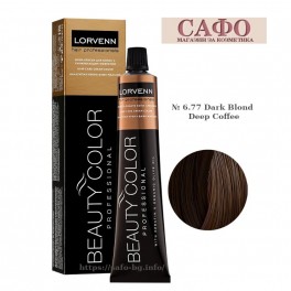 Боя за коса № 6.77 Dark Blond Deep Coffee Lorvenn Permanent Hair Color Beauty Color Chocolate - Coffee