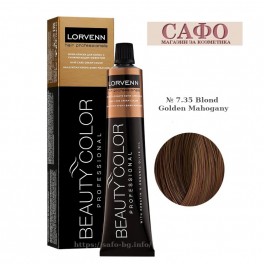 Боя за коса № 7.35 Blond Golden Mahogany Lorvenn Permanent Hair Color Beauty Color Golden Honey
