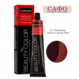 Боя за коса № 7.60 Blond Intense Flame Red Lorvenn Permanent Hair Color Beauty Color Supreme Reds Боя за коса № 7.60 Blond Intense Flame Red Lorvenn Permanent Hair Color Beauty Color Supreme Reds