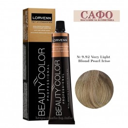 Боя за коса № 9.92 Very Light Blond Pearl Irise Lorvenn Permanent Hair Color Beauty Color Боя за коса № 9.92 Very Light Blond Pearl Irise Lorvenn Permanent Hair Color Beauty Color