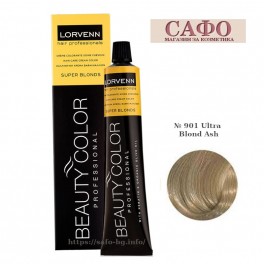 Боя за коса № 901 Ultra Blond Ash Lorvenn Permanent Hair Color Beauty Color Ultra Blonds Боя за коса № 901 Ultra Blond Ash Lorvenn Permanent Hair Color Beauty Color Ultra Blonds