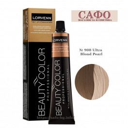 Боя за коса № 908 Ultra Blond Pearl Lorvenn Permanent Hair Color Beauty Color Ultra Blonds Боя за коса № 908 Ultra Blond Pearl Lorvenn Permanent Hair Color Beauty Color Ultra Blonds