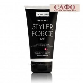 Гел за коса много силна фиксация стилизираща сила Lorvenn Hair art Styler Force Gel
