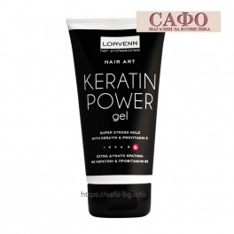 Гел за коса супер силна фиксация с кератин Lorvenn Hair art Keratin Power Gel