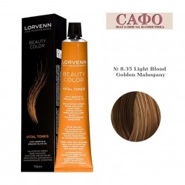Боя за коса Лорвен Lorvenn Hair Professionals Beauty Color № 8.35 Light Blond Golden Mahogany 