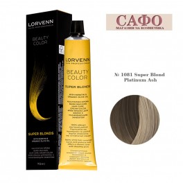 Боя за коса Лорвен Lorvenn Hair Professionals Beauty Color № 1081 Super Blond Platinum Ash 
