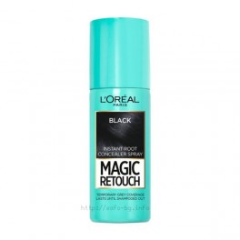 Спрей за прикриване на бели корени Лореал Magic Retouch Black