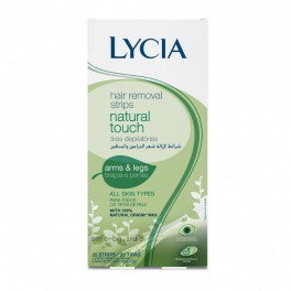Депилиращи ленти за тяло за всеки тип кожа Lycia Natural Touch Hair Removal Strips Arms & Legs Депилиращи ленти за тяло за всеки тип кожа Lycia Natural Touch Hair Removal Strips Arms & Legs