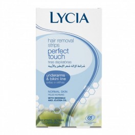 Депилиращи ленти за чувствителни зони за нормална кожа Lycia Perfect Touch Hair Removal Strips Armpits & Bikini