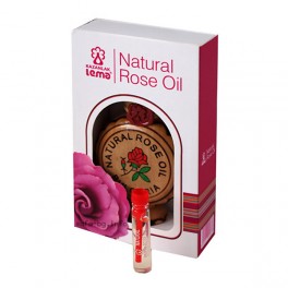 Розово масло в дървено бъкле Lema 100% Natural Bulgarian Rose oil (otto) 1.0 ml
